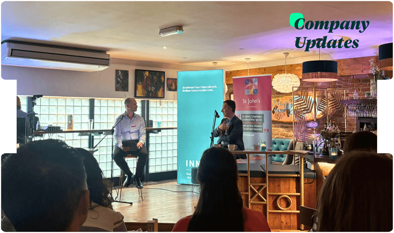 Speakers share insights on claims management and legal strategy at an INNEG company event, offering practical updates for professionals.
